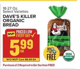 Food Lion Dave's Killer Organic Bread offer