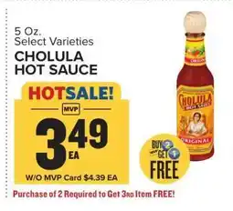 Food Lion Cholula Hot Sauce offer