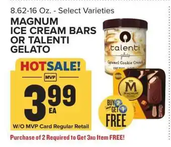 Food Lion Magnum Ice Cream Bars or Talenti Gelato offer