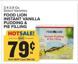 Food Lion FOOD LION INSTANT VANILLA PUDDING & PIE FILLING offer