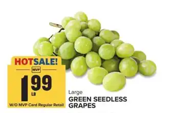Food Lion Large Green Seedless Grapes offer