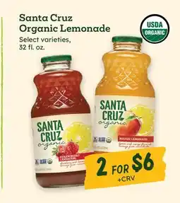 Sprouts Farmers Market Santa Cruz Organic Lemonade offer