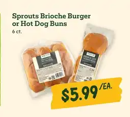 Sprouts Farmers Market Sprouts Brioche Burger or Hot Dog Buns offer