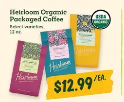 Sprouts Farmers Market Heirloom Organic Packaged Coffee offer