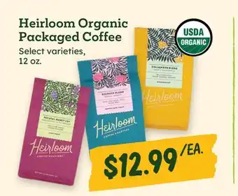 Sprouts Farmers Market Heirloom Organic Packaged Coffee offer