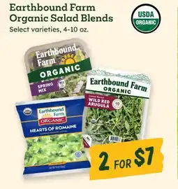 Sprouts Farmers Market Earthbound Farm Organic Salad Blends offer