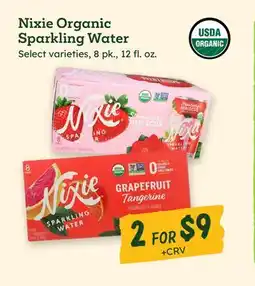 Sprouts Farmers Market Nixie Organic Sparkling Water offer