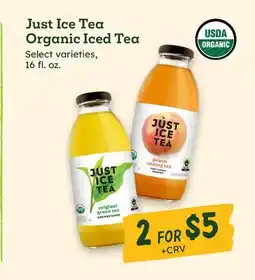 Sprouts Farmers Market Just Ice Tea Organic Iced Tea offer