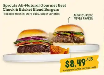 Sprouts Farmers Market Sprouts All-Natural Gourmet Beef Chuck & Brisket Blend Burgers offer