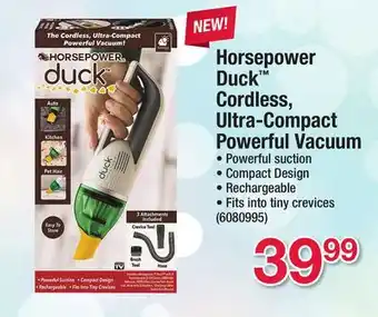 Ace Hardware Horsepower Duck Cordless, Ultra-Compact Powerful Vacuum offer