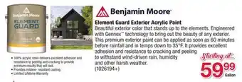 Ace Hardware Benjamin Moore Element Guard Exterior Acrylic Paint offer
