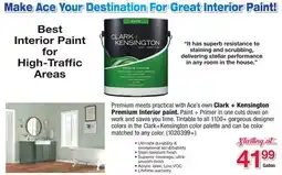 Ace Hardware Clark+ Kensington Premium Interior Paint offer