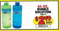 Ollie's BUBBLE SOLUTION offer