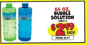Ollie's BUBBLE SOLUTION offer