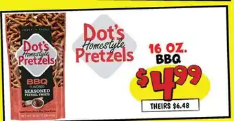 Ollie's Dot's 16 OZ Homestyle Pretzels offer