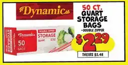 Ollie's 50 CT. QUART STORAGE BAGS offer