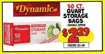 Ollie's 50 CT. QUART STORAGE BAGS offer