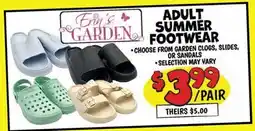 Ollie's ADULT SUMMER FOOTWEAR offer