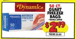 Ollie's QUART FREEZER BAGS offer
