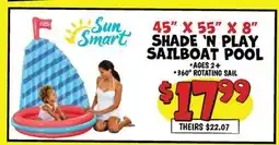 Ollie's 45 x 55 x 8 SHADE N PLAY SAILBOAT POOL offer