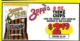 Ollie's ZAPPS 8 OZ. THINS CHIPS offer