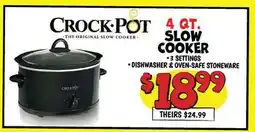 Ollie's 4 QT. THE ORIGINAL SLOW COOKER offer