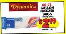 Ollie's 40 CT. GALLON FREEZER BAGS offer