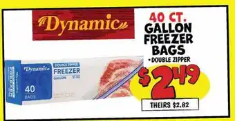 Ollie's 40 CT. GALLON FREEZER BAGS offer