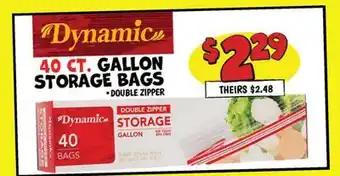 Ollie's 40 CT. GALLON STORAGE BAGS offer