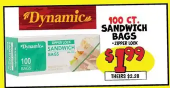 Ollie's SANDWICH BAGS offer
