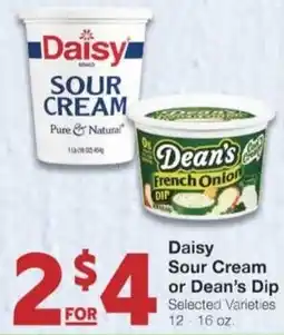 Market Street Daisy sour cream or dean's dip offer