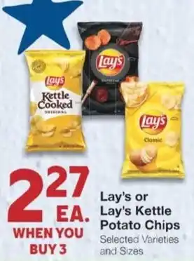 Market Street Lay's or Lay's kettle potato chips offer
