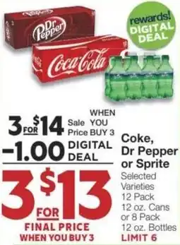 Market Street Coke, Dr Pepper or Sprite offer