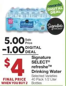 Market Street Signature select refreshe drinking water offer
