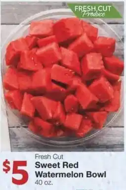 Market Street Fresh cut sweet red watermelon bowl offer