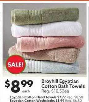 Big Lots Broyhill Egyptian Cotton Bath Towels offer