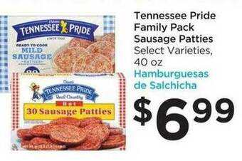 Food 4 Less Tennessee Pride Family Pack Sausage Patties offer