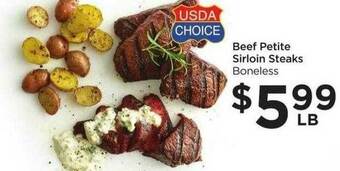 Food 4 Less Beef Petite Sirloin Steaks offer