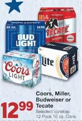 Market Street Coors, miller, budweiser or tecate offer