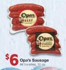 Market Street Opa's sausage offer