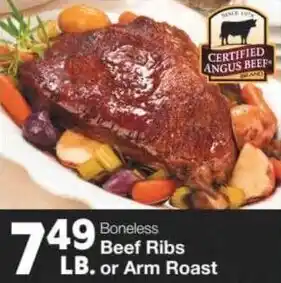 Market Street Boneless beef ribs arm roast offer