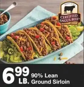 Market Street 90% Lean ground sirloin offer