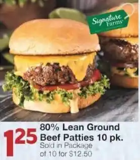 Market Street 80% Lean Ground Beef Patties offer