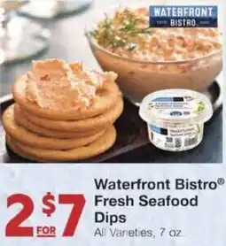 Market Street Waterfront bistro fresh seafood dips offer