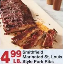 Market Street Smithfield Marinated St. Louis style pork ribs offer