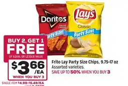 Grocery Outlet Frito Lay Party Size Chips offer