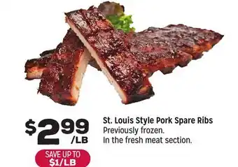 Grocery Outlet St. Louis Style Pork Spare Ribs offer