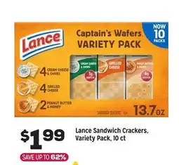 Grocery Outlet Lance Sandwich Crackers, Variety Pack offer