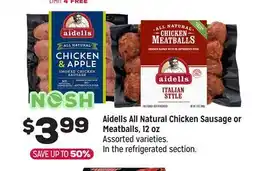 Grocery Outlet Aidells All Natural Chicken Sausage or Meatballs, 12 oz offer
