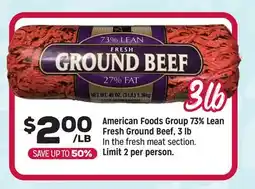Grocery Outlet American Foods Group 73% Lean Fresh Ground Beef offer